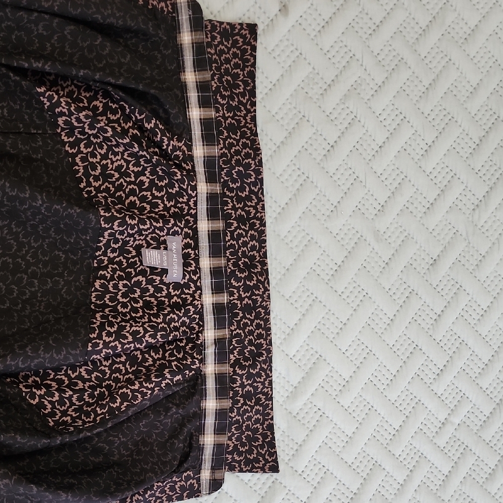 Van Heusen Black and Brown Patterned Button Down Shirt - Picture 10 of 16